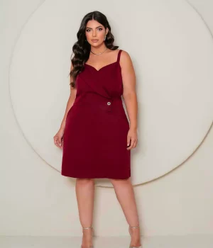 VESTIDO CURTO LAPELA BUSTO BOTÃO