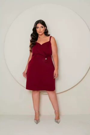 VESTIDO CURTO LAPELA BUSTO BOTÃO