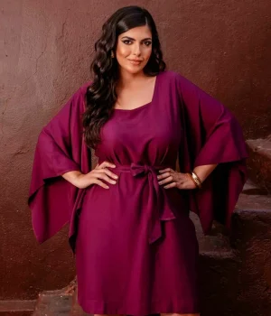 VESTIDO MANGA AMPLA AURORA