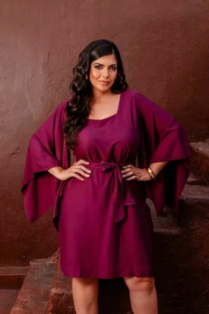 VESTIDO MANGA AMPLA AURORA